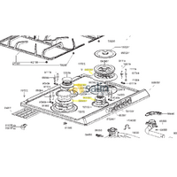GENUINE SMEG OVEN 4 BURNER COOKTOP COMPLETE BURNER SET SRA964PGH, SRA964 alternate image