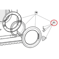 Ariston Indesit Front Load Washer Door Handle Kit White A075323 | W83TAUS W63TAUS WD14UK WD12UK WD11UK WD10UK WAX120UK/P WAX120UK/M WAX120UK WA155UK alternate image