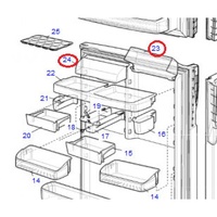 Electrolux Westinghouse Fridge Dairy Cover Kit LH RH 1456542 | WTM3900 WTM4200 & may fit some Kelvinator. alternate image