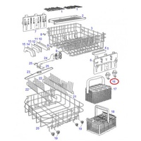 Electrolux Westinghouse Simpson Dishwasher Upper Roller Kit 4055983029 0238477064K alternate image
