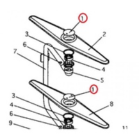 Fisher and Paykel Dishwasher Spray Arm Retaining Clip 521055 | 913T 918TD DW920 alternate image
