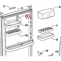 Fisher and Paykel Door Shelf Cover LH 882140 alternate image