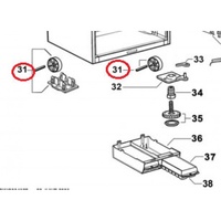 Fisher and Paykel Fridge Freezer Wheel and Brkt Assy 847316P alternate image