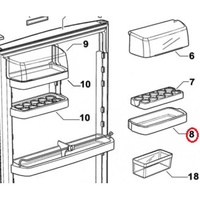 Fisher and Paykel Half Door Shelf RH 874974P | E415H E402B E372B E311T E381T E411T E373 E450 alternate image
