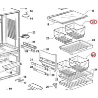 Fisher and Paykel Storage Bin 836522 | E406B E442B RF402B RF372B E372B E402B alternate image