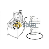 LG WTG9034WF WASHER LINT FILTER | PN: ADQ74533403 ADQ74533405 alternate image