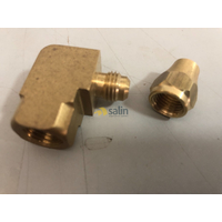 LPG AIR CONDITIONER  FEMALE ELBOW FITTING SAE C/W NUT | 36-0602N FEMALE ELBOW 3/8 FL x 1/8 FBSP C/W NUT alternate image