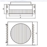 HCAS-84 1/4HP AIR COOLED CONDENSER WITHOUT FAN alternate image
