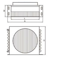 HCAS-82F 1/5HP AIR COOLED CONDENSER WITH ONE FAN alternate image