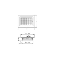 HEG-F 900mm x 550mmF HINGED EGGCRATE GRILLE WITH FILTER alternate image