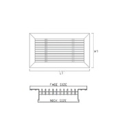 LBG-F-NA 1200mm x 100mm LINEAR BAR GRILLE WITH FILTER alternate image