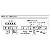 XR03CX-5N1C0 DIXELL Digital thermostat auxiliary controller for Friger alternate image