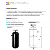 ZRB-103 (3.2L) 3/8 ZOER Vertical Liquid Receiver alternate image