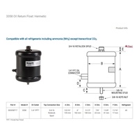 Oil Separators - Temprite | Temprite Oil Return Float - Hermetic Bitzer | PN: 003358000 alternate image