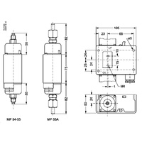 Mech Controls - Pressure | Diff Pressure Switch MP55 M/21 | PN: 060B029966 alternate image