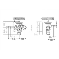 Expansion Valves - Danfoss | Danfoss TES2 - Thermostatic expansion valve R448A/R449A MOP External Equalized | PN: 068Z3665 alternate image