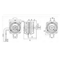 Motors - Shaded Pole | Fan Motor 5 watts Sky | PN: 501-5-13-18/26 alternate image