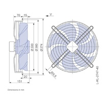Motors - Axial Motors < 500mm | ZIEHL-ABEGG AC Axial Fan with Sickel Blades - 300mm | PN: FN0304EKWAV7CTN alternate image