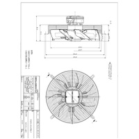 Motors - Axial Motors < 500mm | ZIEHL-ABEGG AC Axial Fan with Sickel Blades - 350mm | PN: FN0354EKOFV7CTN alternate image