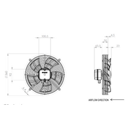 Motors - Axial Motors < 500mm | EBM Fan 300mm Induced Draft | PN: S4E300AS72CT001 alternate image