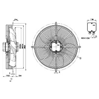 Motors - Axial Motors < 500mm | EBM PAPST AC Axial Fan Motor - 450mm | PN: S4E450AU0337CTO alternate image