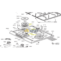 GENUINE SMEG OVEN 4 BURNER COOKTOP COMPLETE BURNER SET SRA964NGH, SRA964 alternate image