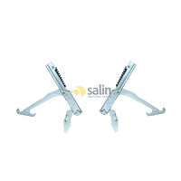 GENUINE SMEG OVEN DOOR HINGES COMPLETE ASSEMBLY WITH SUPPORTS C9GVXI CS15-5 alternate image