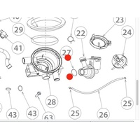 Fisher & Paykel Haier Dishwasher Drain Pump Top Housing Inlet Pipe O-Ring - H012G4050158 alternate image
