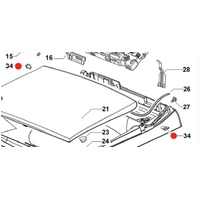 Fisher & Paykel Washing Machine Lid Hinge Plastic Insert for Left & Right - 1 Set - 426825P alternate image