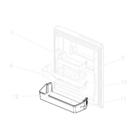 Mitsubishi Fridge Bottle Lowest Door Shelf MR-CX306 - KIEBM3124 alternate image
