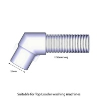 Simpson Electrolux Westinghouse Washing Machine Drain Hose with Elbow Bend - 119240211 alternate image