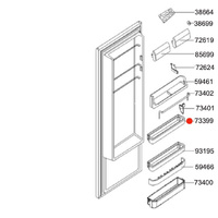 Smeg Fridge Door Bottle Shelf 3rd from Bottom - 766135913 alternate image
