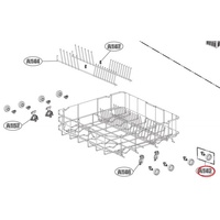 LG Dishwasher Lower Basket Roller 4581DD3003C | LD1455 LD1454 LD1453 LD1452 LD-1484 LD-1483 LD-1482 LD-1421 LD-1420 LD-1419 alternate image