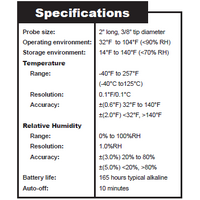 Fieldpiece PRH2: Pocket Psychrometer alternate image