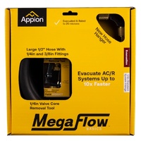 Vac Pump Accessories | Appion - MegaFlow Basics 1/2in Hose Evacuation Kit with 1/4in Valve Core Tool | PN: MGABAS alternate image