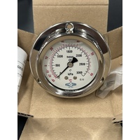 Gauges - Pressure | Floyd Liquid Filled 63mm Flush Mount, Lower Rear Entry - R404a 0 -3000kpa | PN: PBX63FB17-1/4F alternate image
