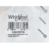 GENUINE INDESIT ARISTON WASHER DRYER 1200W HEATING ELEMENT alternate image