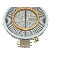 SMEG CERAMIC GLASS COOKTOP DOUBLE HOTPLATE ELEMENT A11CER-6 A1C A1C-2 alternate image