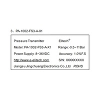 PA-1002-FS3-A-X1 Elitech Pressure Transmitter -0.5~11BAR Germany Ceramic Chip alternate image
