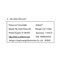 PA-1003-FS3-A-X1 Elitech Pressure Transmitter -0.5~11BAR Germany Ceramic Chip alternate image