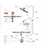 Genuine Asko Dishwasher Upper Top Basket Spray Arm 700383 807911 alternate image