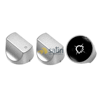 GENUINE ARISTON OVEN STOVE COOKTOP SILVER CONTROL KNOB FH527 FH527IX FH527IXAUS alternate image