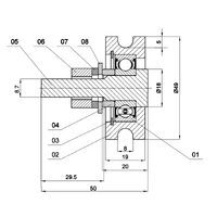 WCWA Wheel Assembly 48mm - Commercial Coolroom Fittings alternate image