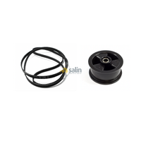 GENUINE ELECTROLUX CONDENSER DRYER IDLER PULLEY & DRUM BELT ASSEMBLY 91609814700 alternate image