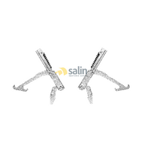 GENUINE SMEG OVEN DOOR HINGES COMPLETE ASSEMBLY WITH SUPPORTS CG90RW CG90RW1 alternate image
