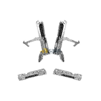 GENUINE SMEG OVEN DOOR HINGES COMPLETE ASSEMBLY WITH SUPPORTS C9CMX C9GMANL alternate image