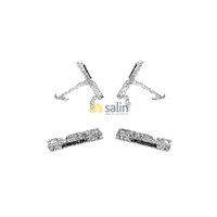 GENUINE SMEG OVEN DOOR HINGES COMPLETE ASSEMBLY WITH SUPPORTS SB91ME SB91VG alternate image
