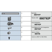 Fisher and Paykel Fridge Integration Slide Bracket 880792P