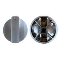 Fisher and Paykel Oven Winged Silver Knob 574909 | OB60SVMX2/3 OB60SLMFX2/3 OB60SCMX2/3 OB60SCMW2/3