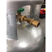 Forklift Gas Coupling to Suit 9KG & 5Kg BBQ Bottle POL & 1 1/4" Male ACME